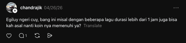 User feedback