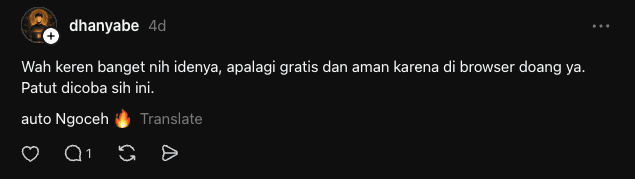User feedback