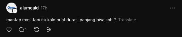 User feedback