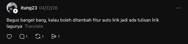 User feedback