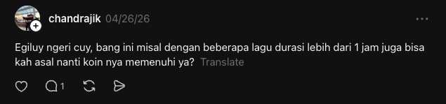 User feedback