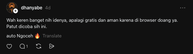 User feedback