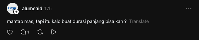 User feedback