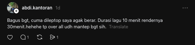 User feedback