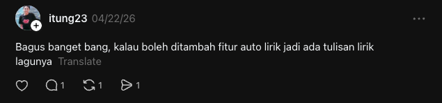 User feedback